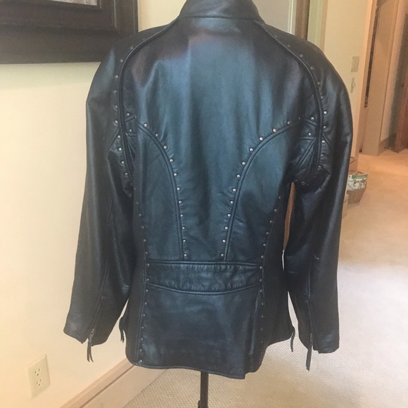 Vintage Harley Davidson Studded Leather Jacket - Picture 4 of 8